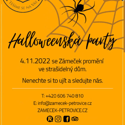 halloween party na Zámečku v Petrovicích